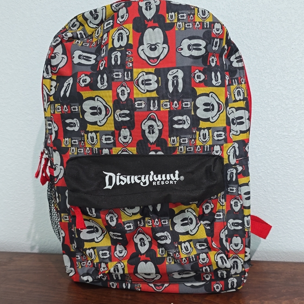 Disneylan Resort, Mickey Mouse Backpack - Red and Black